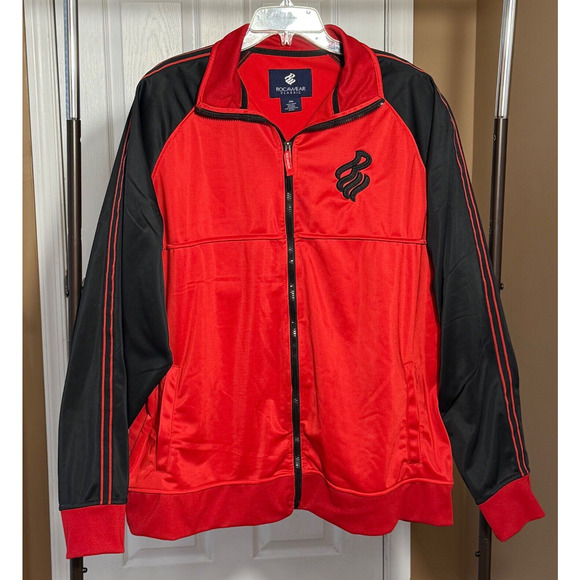 Vintage Rocawear Track Jacket Mens Full Zip Y2K Embroidered Logo Size 4XB - Picture 1 of 6